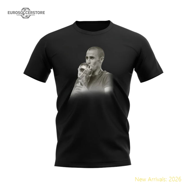 Fabio Cannavaro Italy Legend T-Shirt (Black)-Football Shirts Shop