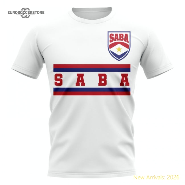 Saba Core Football Country T-Shirt (White)-Football Shirts Shop