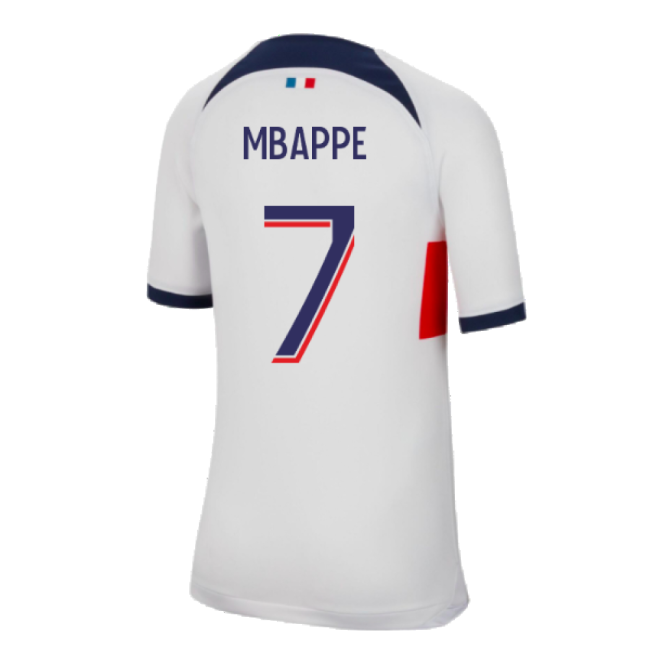 2023-2024 PSG Away Shirt (Kids) (Mbappe 7)-Football Shirts Shop