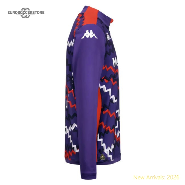 2024-2025 Fiorentina Training Sweat 1/4 Zip (Purple)-Football Shirts Shop