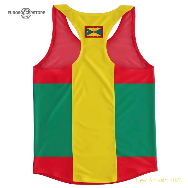 Grenada Flag Running Vest-Football Shirts Shop