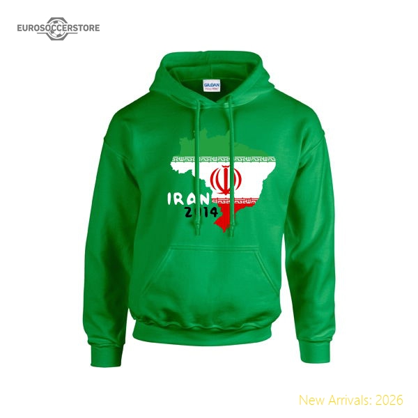 Iran 2014 Country Flag Hoody (green)-Football Shirts Shop