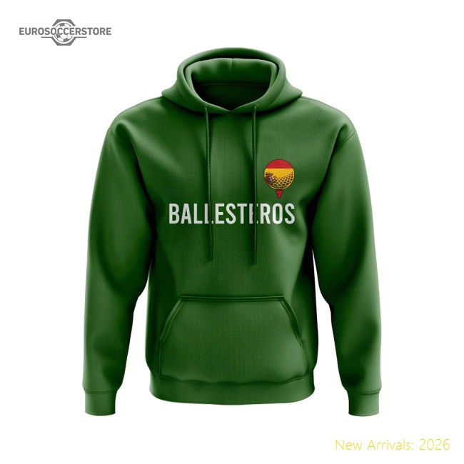 Seve Ballesteros Spain Golf Hoody (Green)-Football Shirts Shop