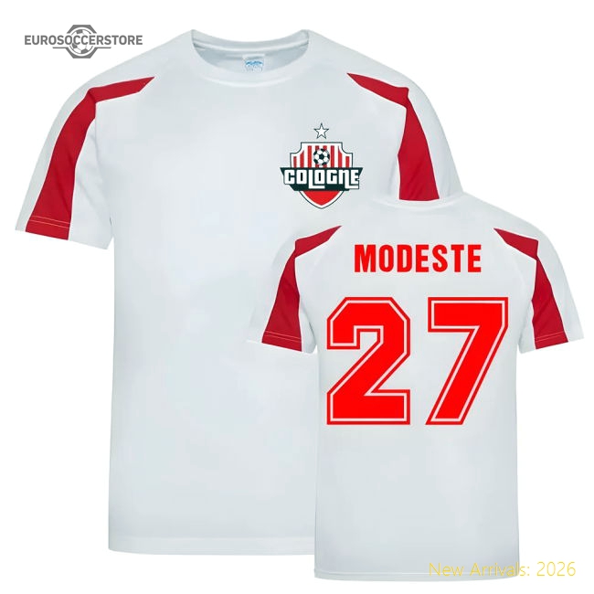 Anthony Modeste Cologne Sports Training Jersey (White)-Football Shirts Shop