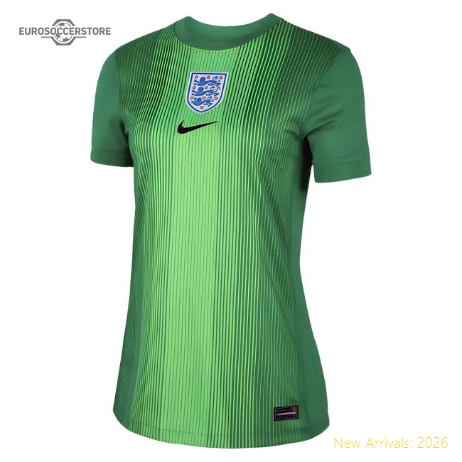 2025-2026 England Goalkeeper Shirt (Green) - Womens-Football Shirts Shop