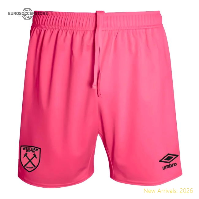 2024-2025 West Ham Goalkeeper Shorts (Pink) - Kids-Football Shirts Shop
