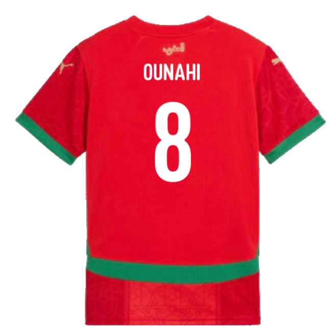 2024-2025 Morocco Home Shirt (Kids) (Ounahi 8)-Football Shirts Shop