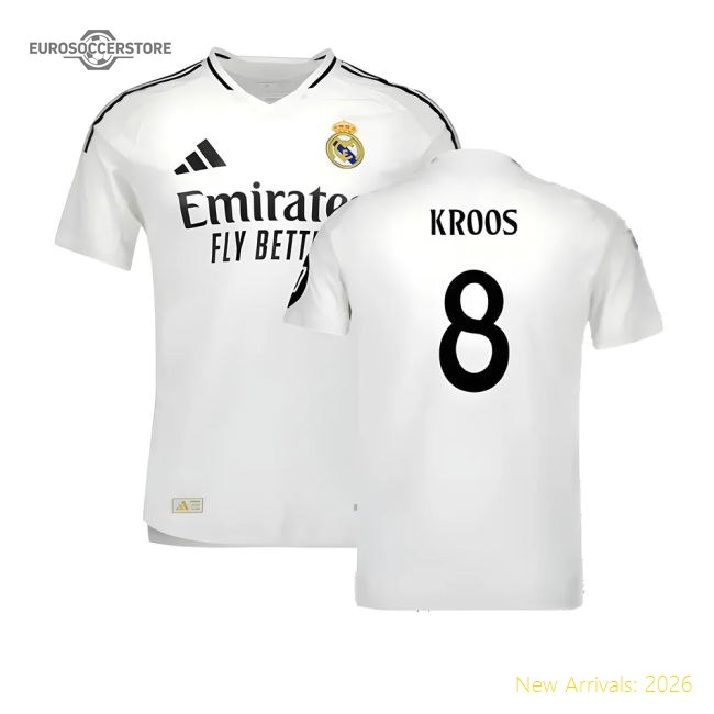 2024-2025 Real Madrid Authentic Home Shirt (Kroos 8)-Football Shirts Shop