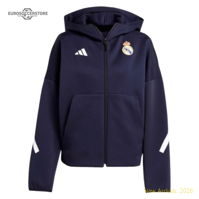 2025-2026 Real Madrid Anthem Jacket (Legend Ink) - Womens-Football Shirts Shop