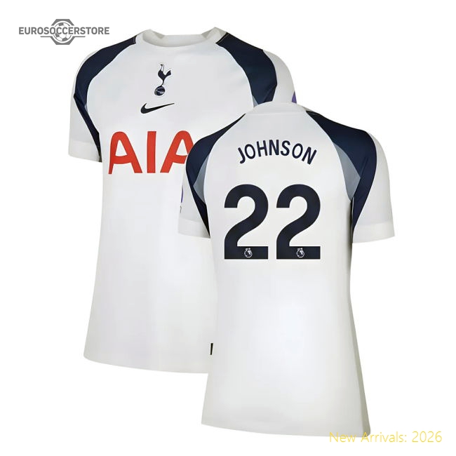 2025-2026 Tottenham Home Shirt (Womens) (Johnson 22)-Football Shirts Shop
