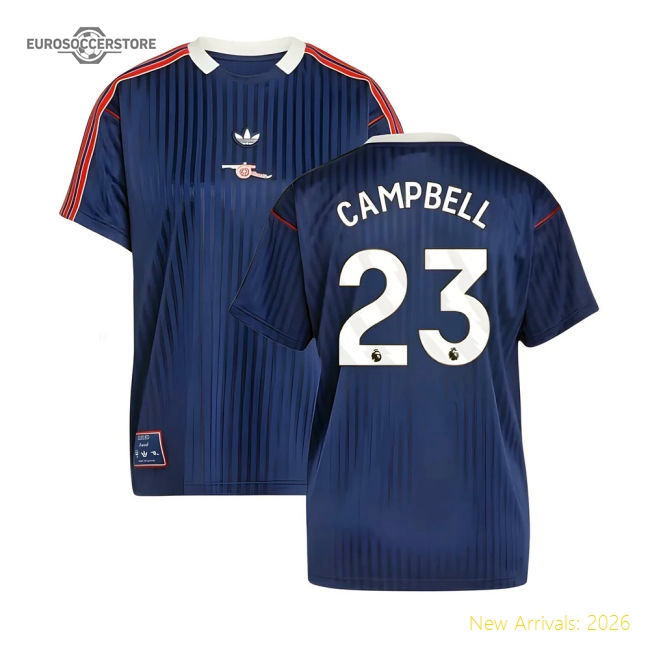 Arsenal Terrace Icons Shirt (Navy) (Campbell 23)-Football Shirts Shop