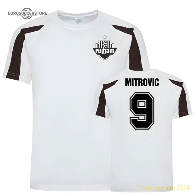 Aleksandar Mitrovic Fulham FC Sports Training Jersey (White)-Football Shirts Shop