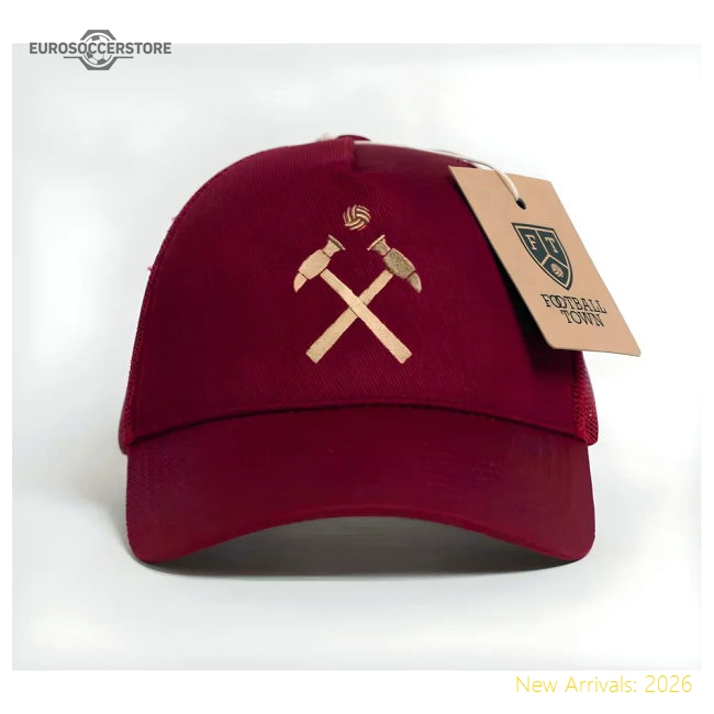 The Ironworks Trucker Cap (Claret)-Football Shirts Shop