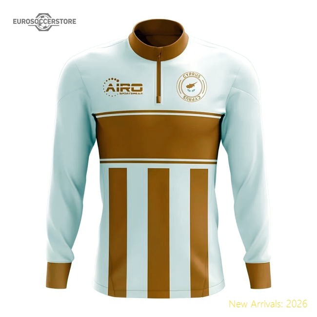 Cyprus Concept Football Half Zip Midlayer Top (White-Orange)-Football Shirts Shop