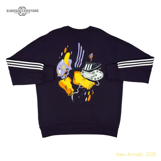 2024-2025 Real Madrid DNA Sweat Top (Aurora Black)-Football Shirts Shop