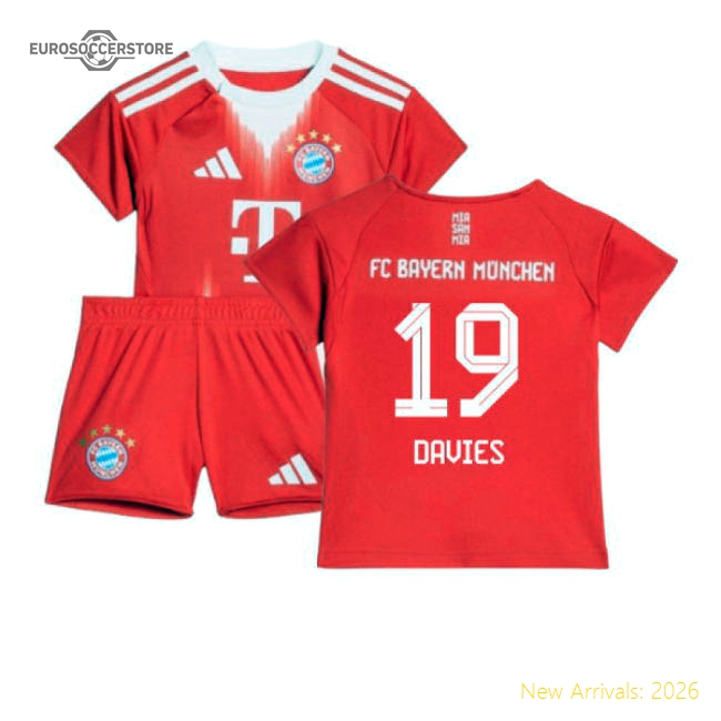 2025-2026 Bayern Munich Home Baby Kit (Davies 19)-Football Shirts Shop