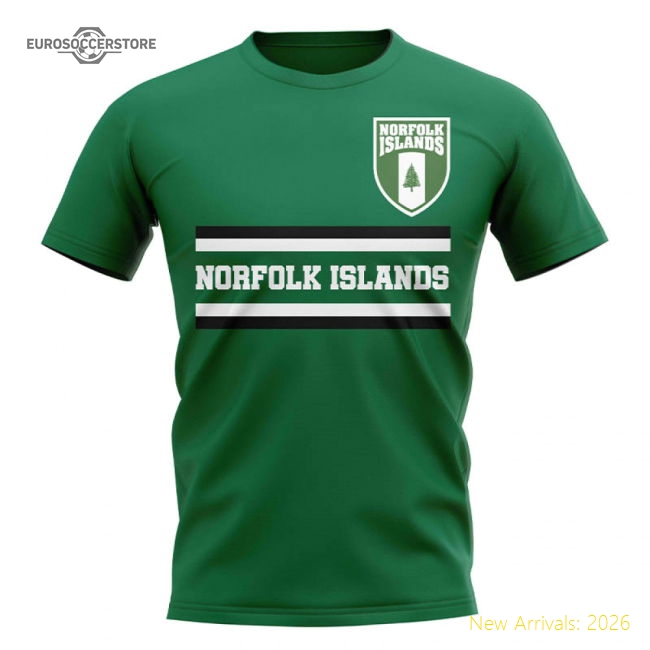 Norfolk Island Core Football Country T-Shirt (Green)-Football Shirts Shop