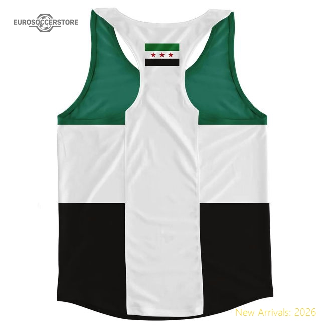 Syria Flag Running Vest-Football Shirts Shop