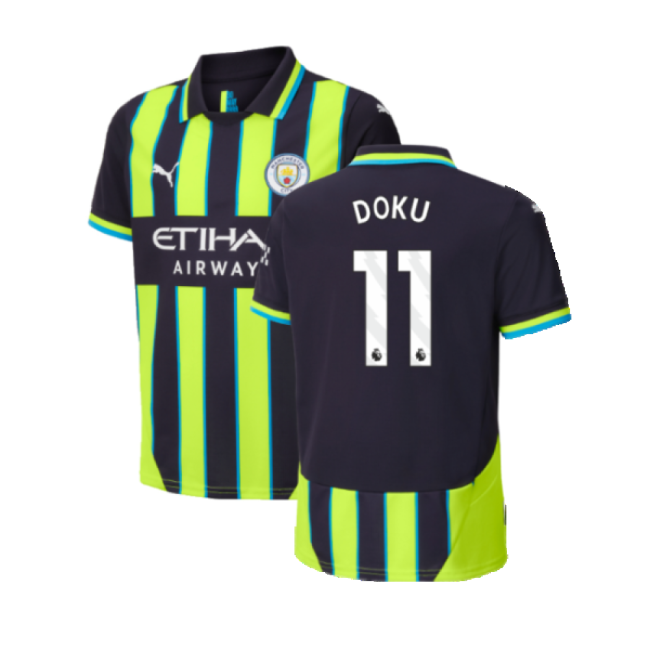 2024-2025 Man City Away Shirt (Kids) (Doku 11)-Football Shirts Shop