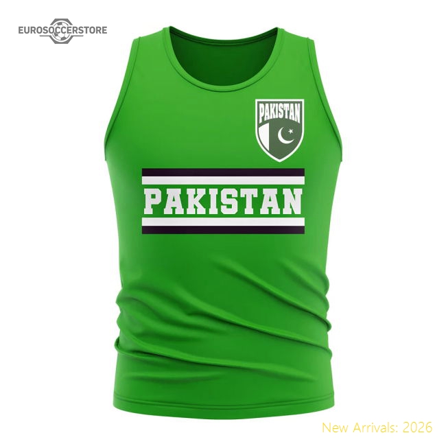 Pakistan Core Football Country Sleeveless Tee (Green)-Football Shirts Shop