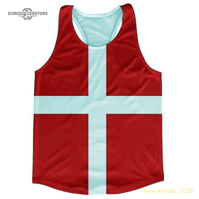 Denmark Flag Running Vest-Football Shirts Shop