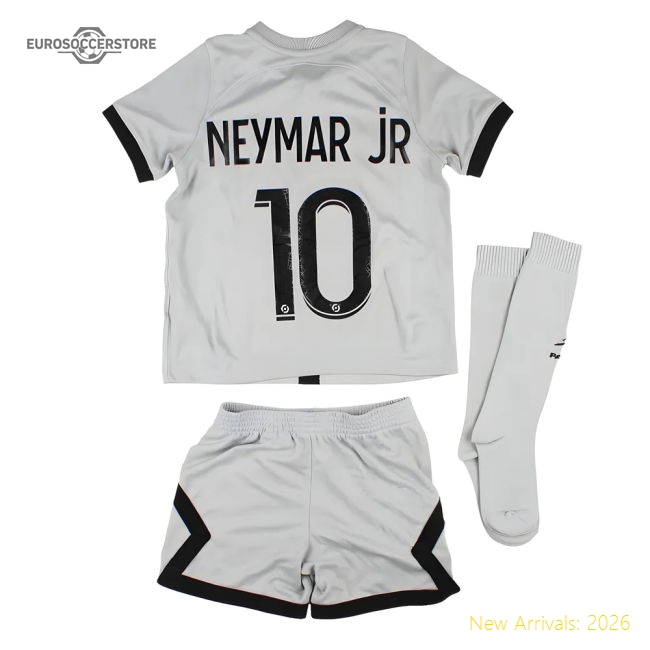 PSG 2022-23 Away Mini Kit (XSB (3-4 y) Neymar #10 (Mint)-Football Shirts Shop