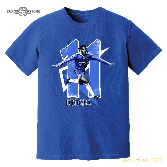 Didier Drogba Chelsea Premier League Legend T-Shirt (Blue)-Football Shirts Shop