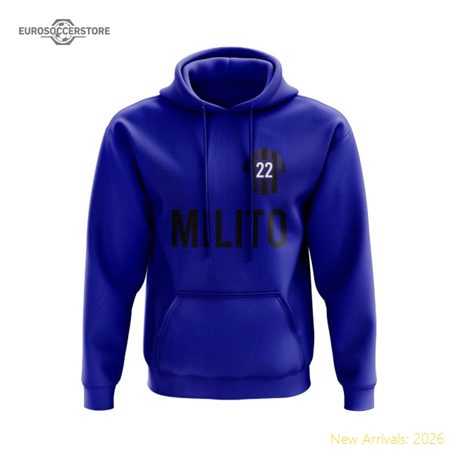 Diego Milito Inter Milan Number Hoody (Blue)-Football Shirts Shop