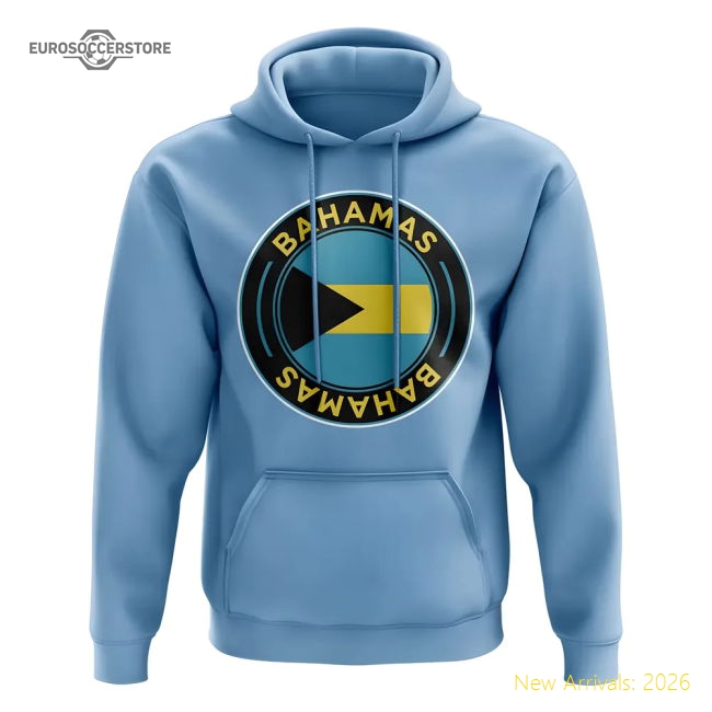 Bahamas Football Badge Hoodie (Sky)-Football Shirts Shop