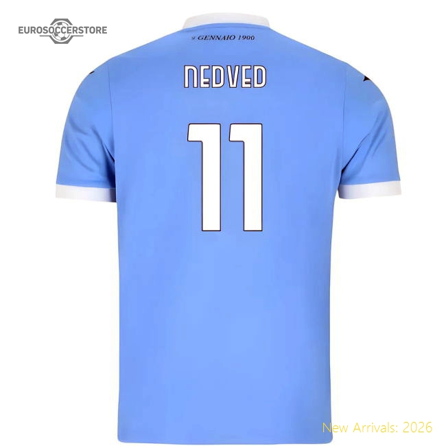 2025-2026 Lazio Home Shirt (Nedved 11)-Football Shirts Shop