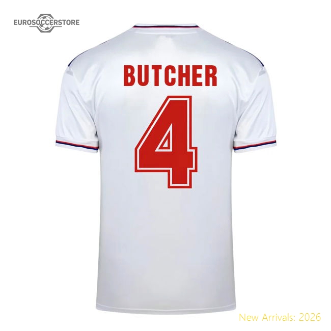 Score Draw England World Cup 1982 Home Shirt (Butcher 4)-Football Shirts Shop