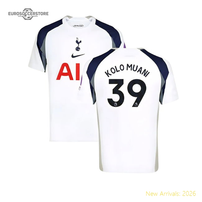 2025-2026 Tottenham Hotspur Home Shirt (Kolo Muani 39)-Football Shirts Shop