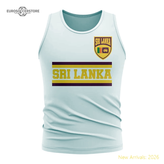 Sri Lanka Core Football Country Sleeveless Tee (White)-Football Shirts Shop