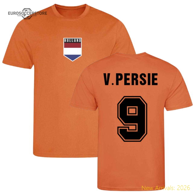 Van Persie Holland Training Jersey (Orange)-Football Shirts Shop
