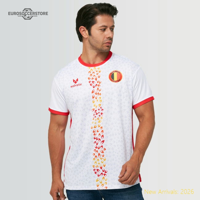Belgium Legacy Football Jersey White (Wolvate) Adult Short Sleeve-Football Shirts Shop
