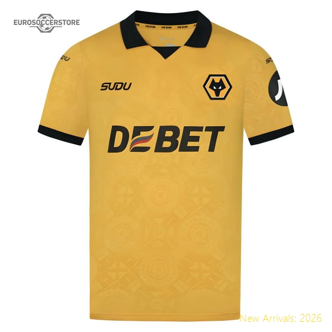 2025-2026 Wolves Home Shirt-Football Shirts Shop