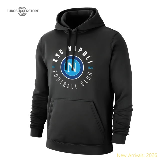 Napoli \'Circle\' footer with hood - Black-Football Shirts Shop