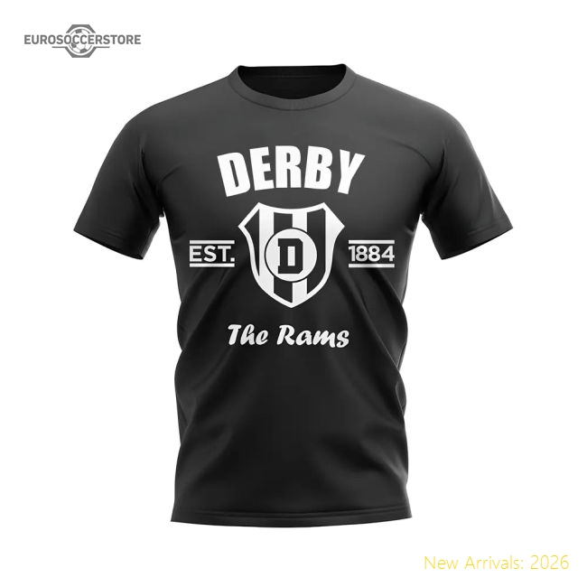 Derby Established Football T-Shirt (Black)-Football Shirts Shop