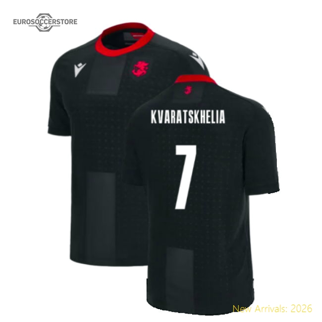 2024-2025 Georgia Away Shirt (Kids) (Kvaratskhelia 7)-Football Shirts Shop