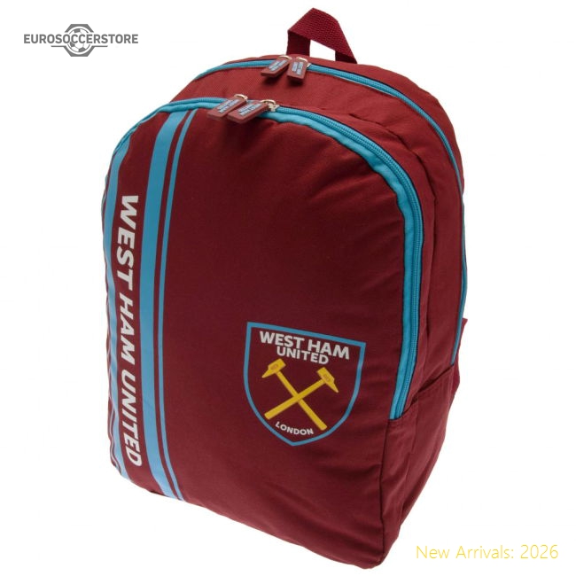 West Ham United FC Stripe Backpack-Football Shirts Shop