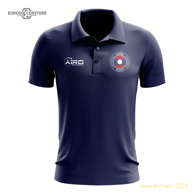 Laos Football Polo Shirt (Navy)-Football Shirts Shop
