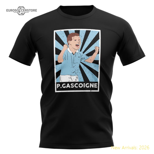 Paul Gascoigne Lazio Legend Series T-Shirt (Black)-Football Shirts Shop