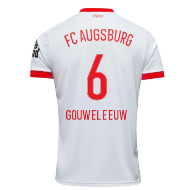 2025-2026 FC Augsburg Home Shirt (Gouweleeuw 6)-Football Shirts Shop