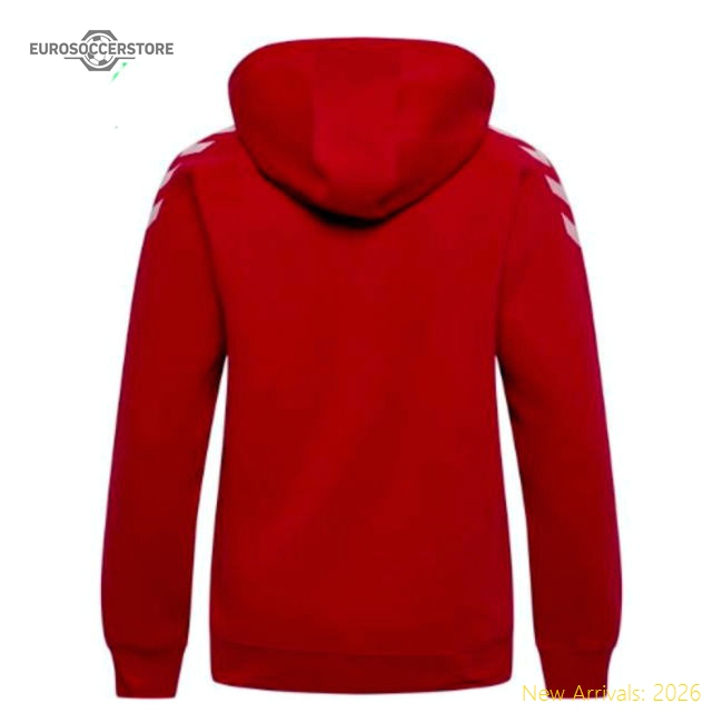 2022-2023 Denmark Fan Hoodie (Red)-Football Shirts Shop