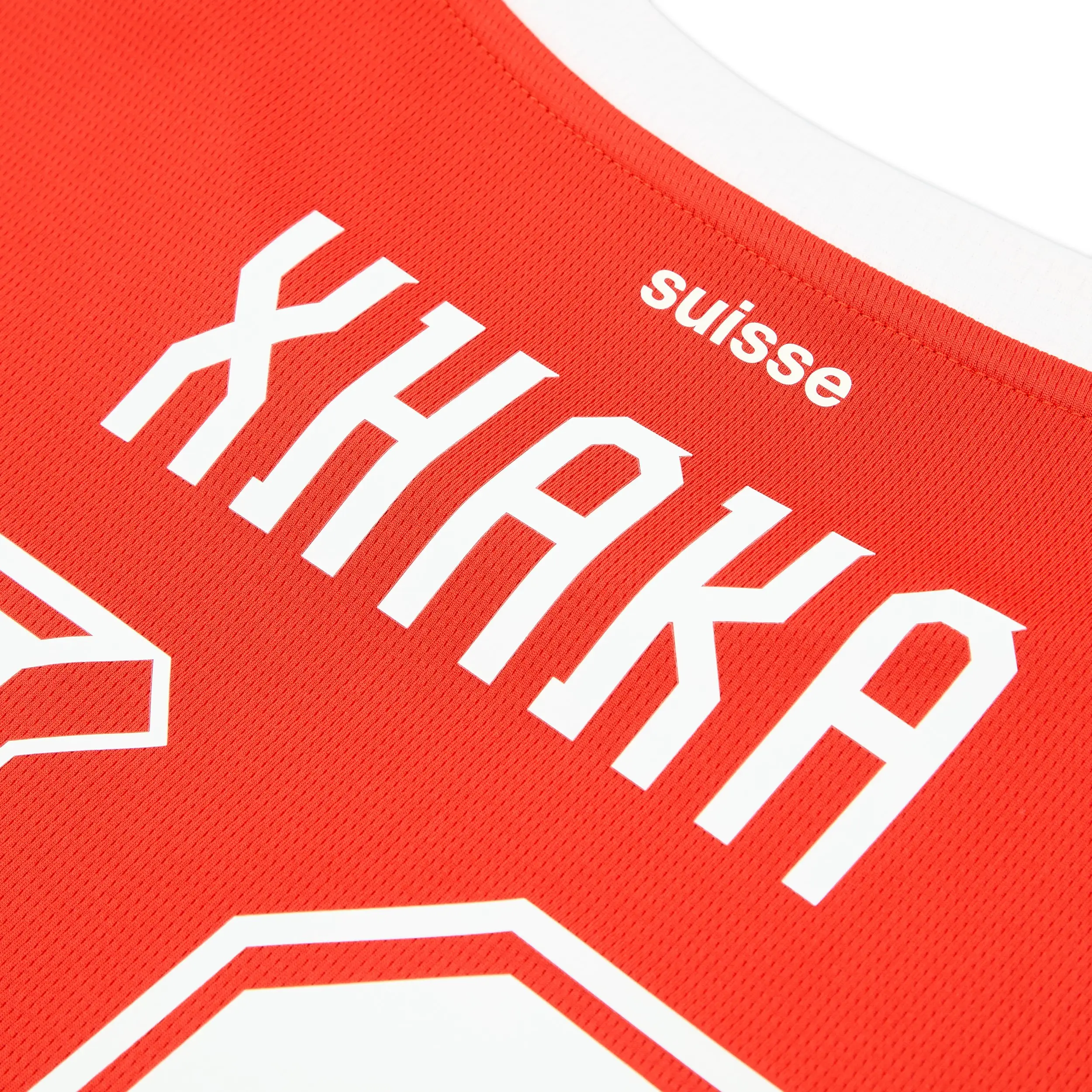 Xhaka Switzerland Home Shirt 2026-27 – Alpine Red Topographical Supporter Jersey #10
