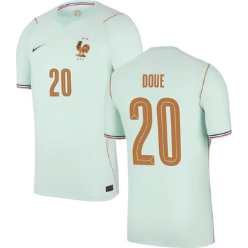 Men's Doue France away 2026 World Cup Football Jersey – Royal Blue Short Sleeve Fan Shirt #20
