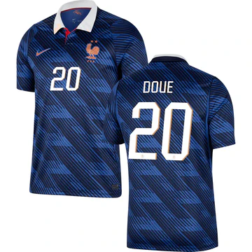 Men's Doue France 2026 World Cup Football Jersey – Royal Blue Short Sleeve Fan Shirt #20