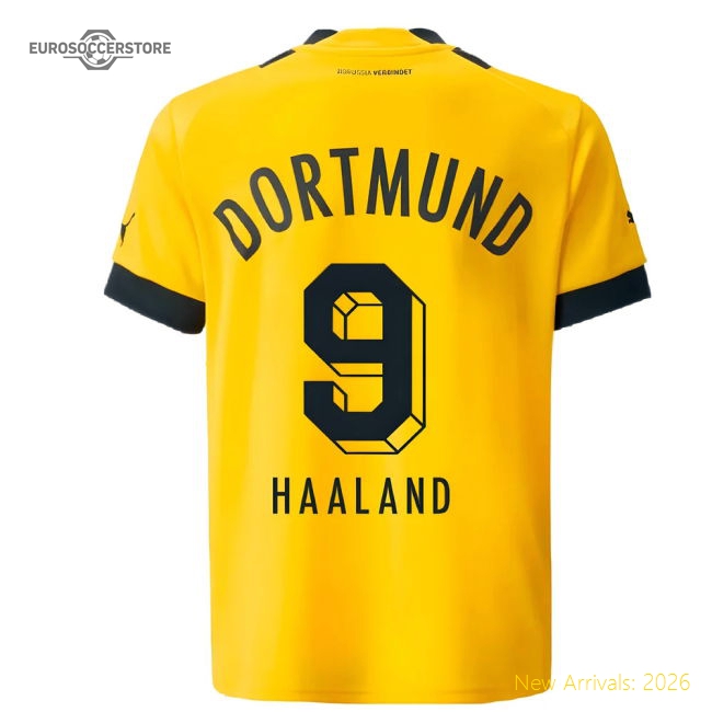 2022-2023 Borussia Dortmund Home Shirt (Kids) (HAALAND 9)-Football Shirts Shop