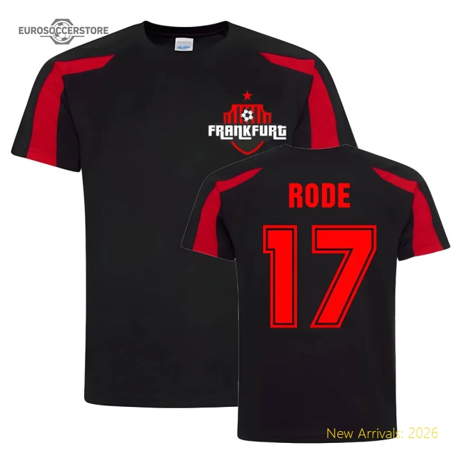 Sebastian Rode Frankfurt Sports Training Jersey (Black)-Football Shirts Shop