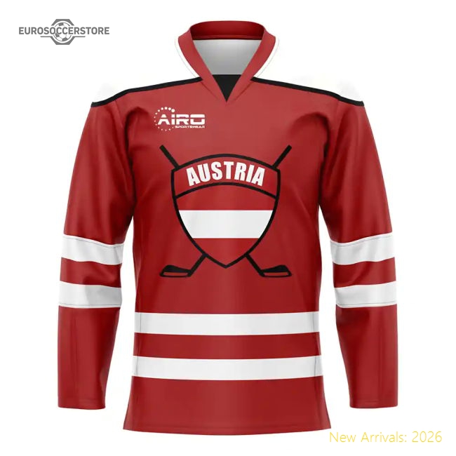 Austria Home Ice Hockey Shirt-Football Shirts Shop